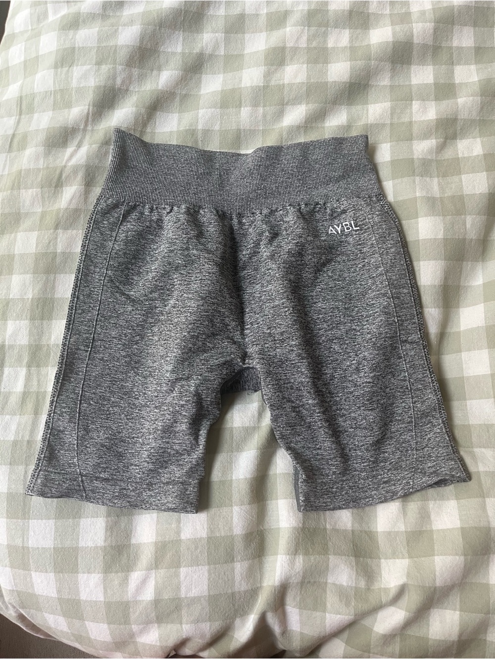 AYBL Heather Gray High-Waist Bike Shorts